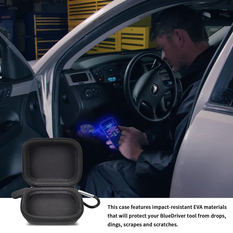 Case Compatible with BlueDriver Bluetooth Pro OBDII Scan Tool for iPhone & Android,Car Auto Mini Carry Box for OBD2 Car Scanner and Code Reader (Inner Black) -Bag Only