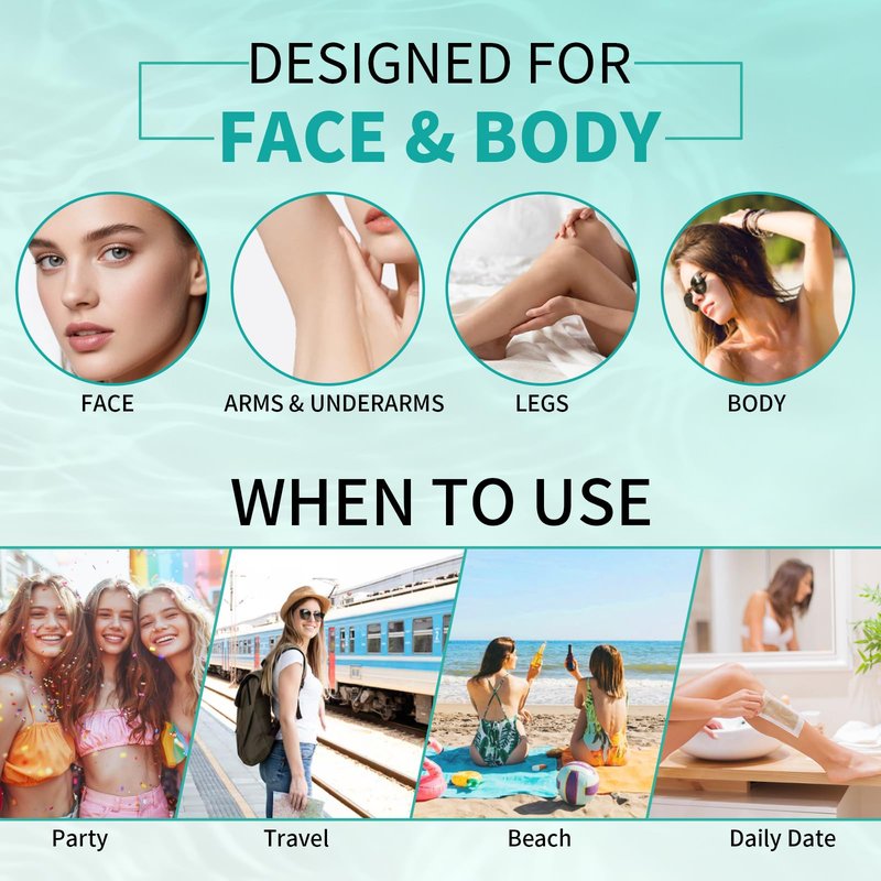 Wax Strips, 60 Pcs Wax Strips For Face & Body, Waxing Strips For Hair Removal At Home For Facial, Arms, Legs, Underarms, Bikini, Back, Women And Men (40*Big, 20*Small，4*Calming Oil Wipes)