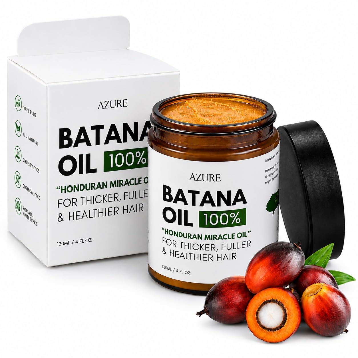 Batana Oil Paste for Hair Growth - 100% Pure Nourishing Scalp Treatment | 4 Fl Oz - For All Hair Types