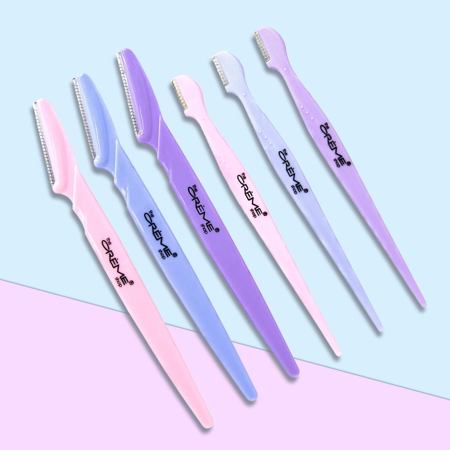 The Crème Shop Expert Removal Collection Dermaplaning Tool for Face | Face Razors for Women | Stocking Stuffers for Women (Pack of 6)