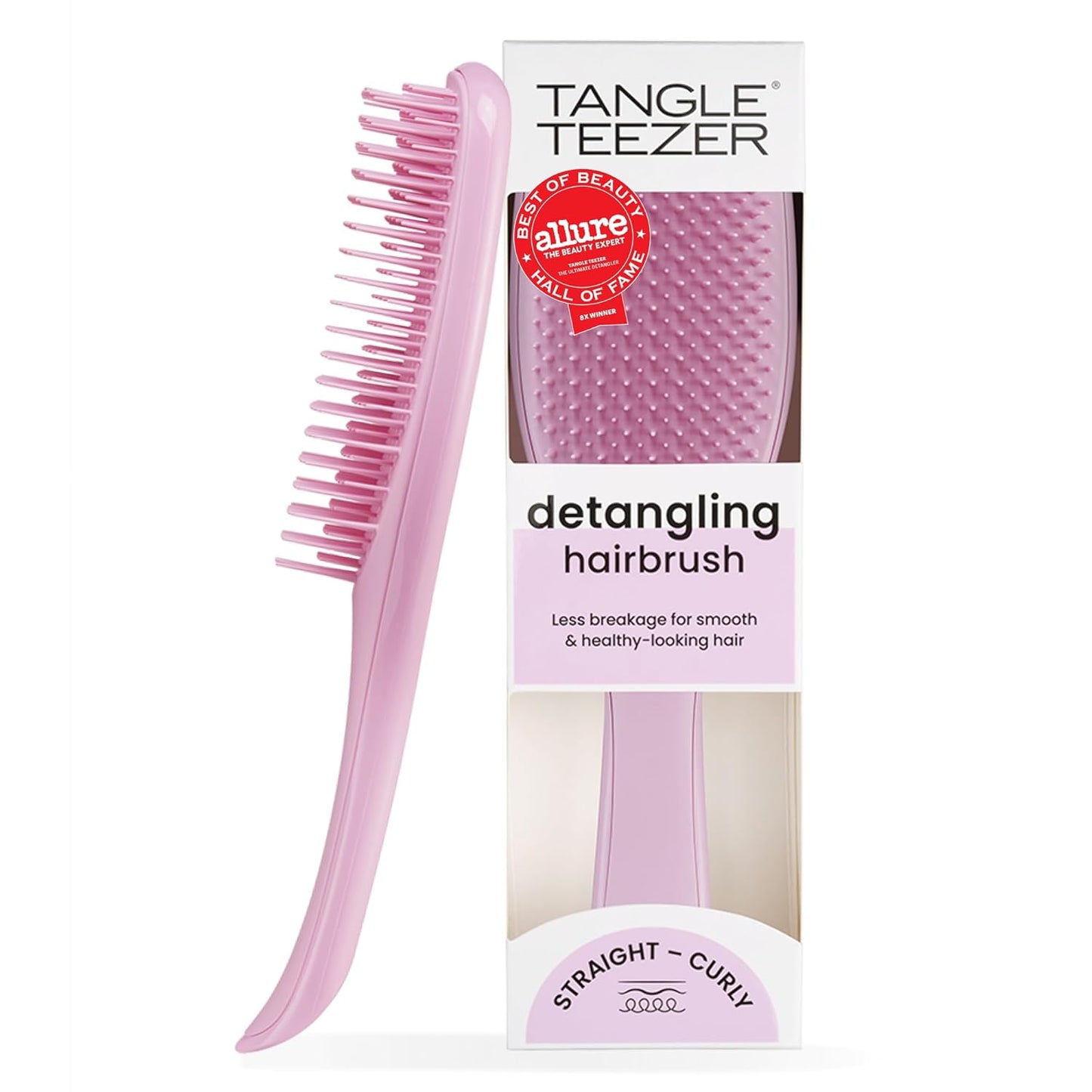 Tangle Teezer Ultimate Detangler Brush - Effortlessly Eliminate Knots & Reduce Breakage | Millennial Pink for All Hair Types