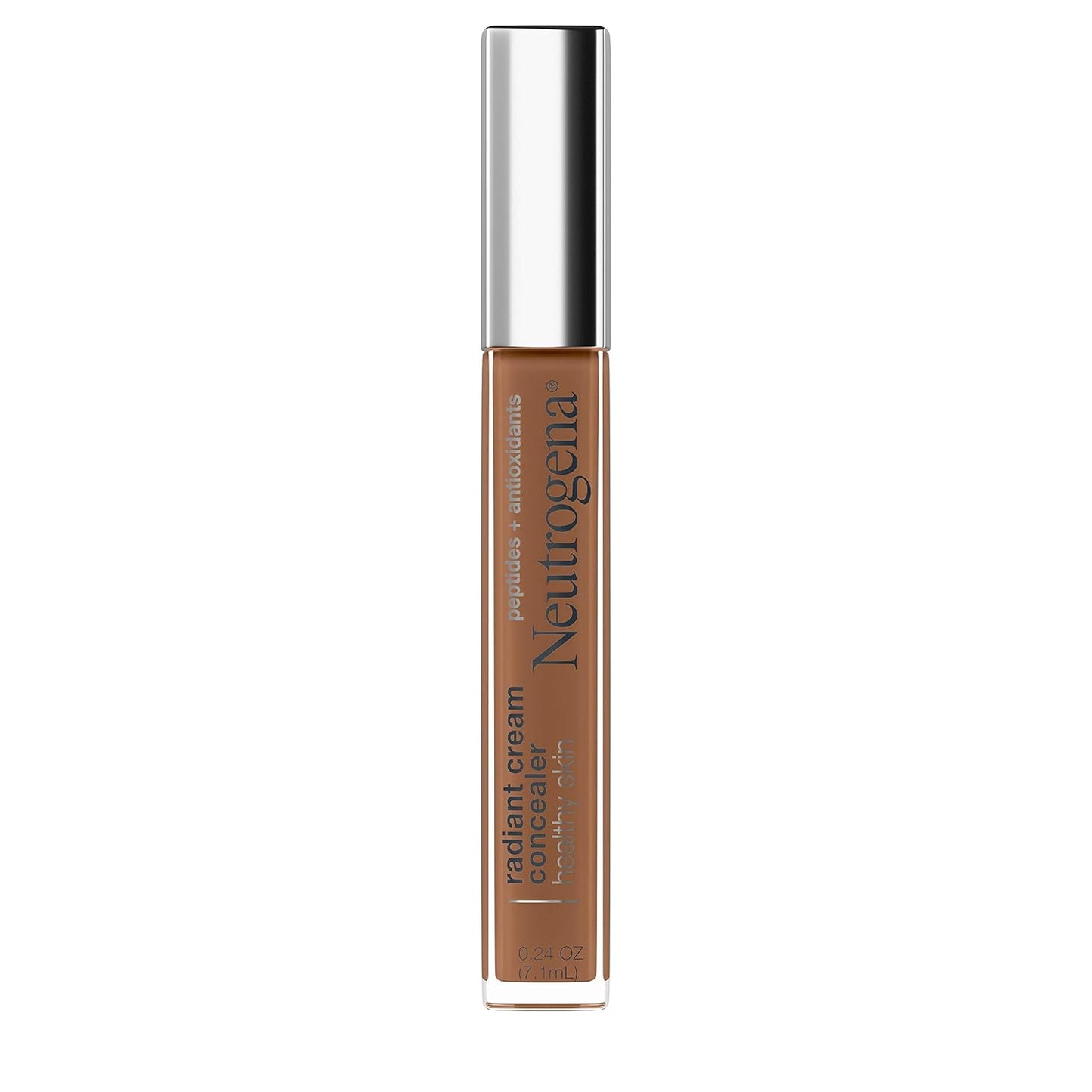 Neutrogena Radiant Brightening Cream Concealer - Lightweight, Non-Comedogenic, Peptides & Vitamin E | Cashew Light/Medium 03, 0.24 oz