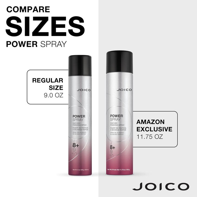 Joico Power Spray Fast-Dry Finishing Spray - Heat & Humidity Protection | Paraben & Sulfate Free | 72 Hour Hold