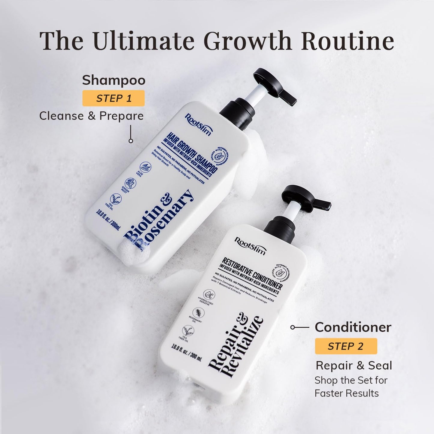 Biotin & Rosemary Shampoo for Hair Growth - Natural Hair Thickening Formula | Sulfate-Free, 10 fl oz
