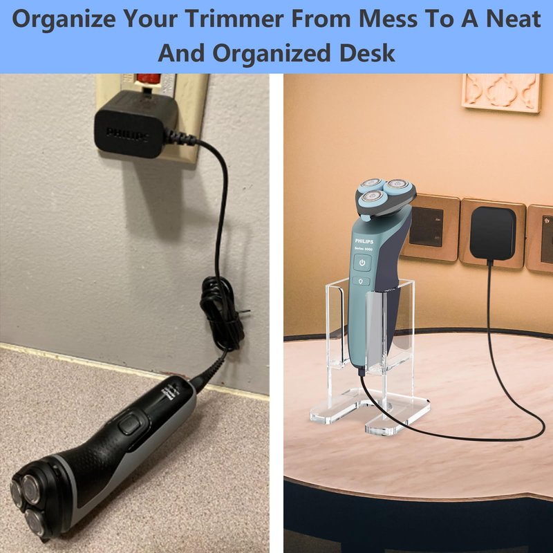 Beautyflier Electric Razor Stand for Philips Norelco Electric Shaver, Acrylic Base Holder for Men Storage Rack Bracket Home Bathroom Accessories, Universal Size