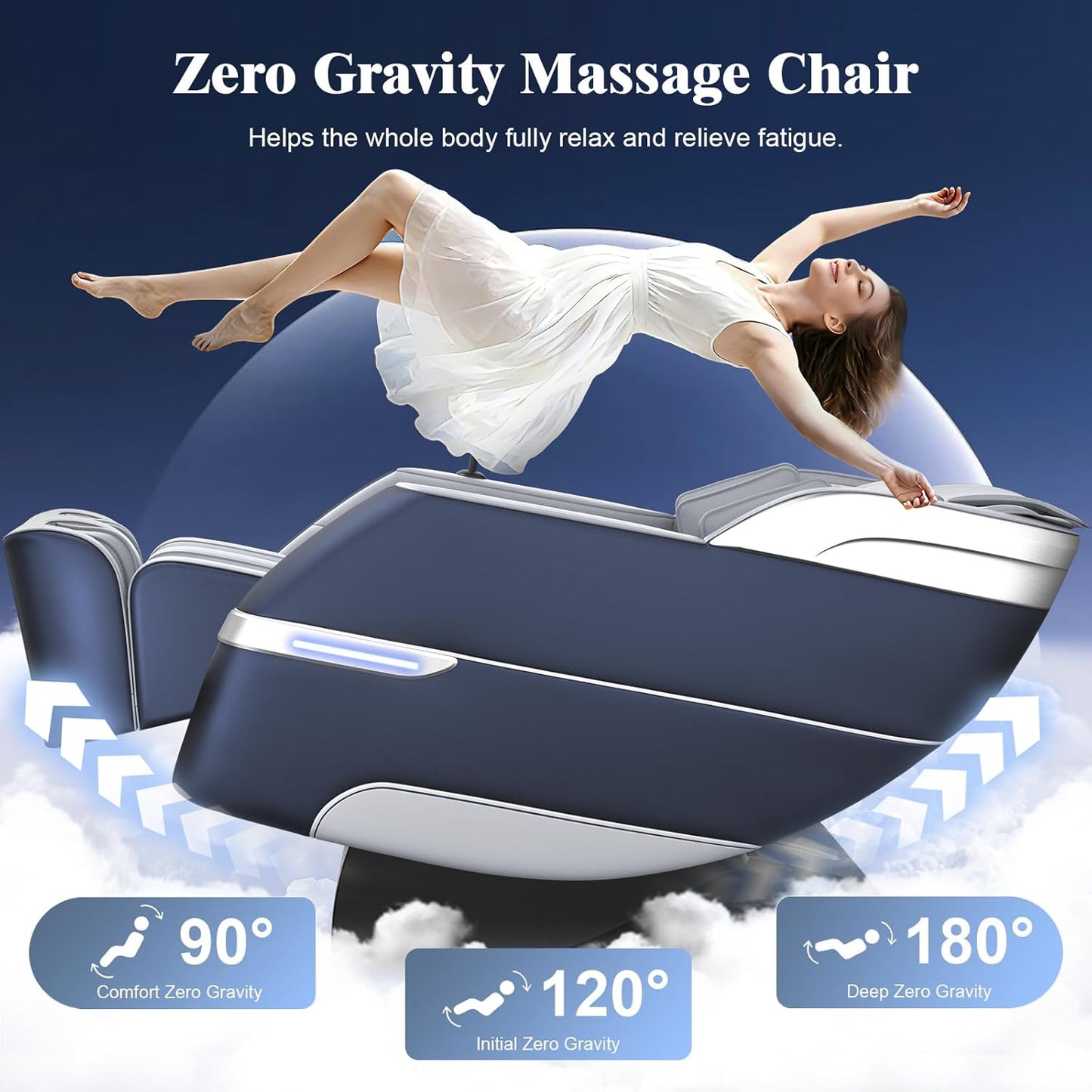 YONISEE 4D Massage Chair - Full Body Shiatsu Recliner with AI Control, Heating & Bluetooth | Zero Gravity SL-Track Design