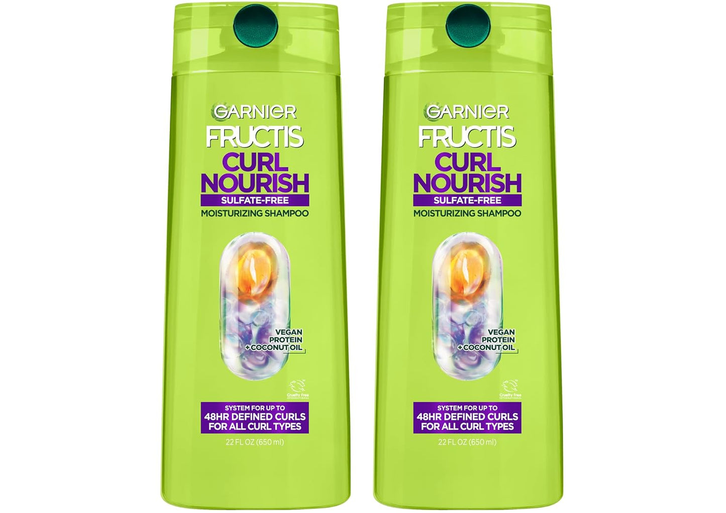 Garnier Fructis Curl Nourish Shampoo - Sulfate Free Moisturizing Formula | 12.5 Fl Oz
