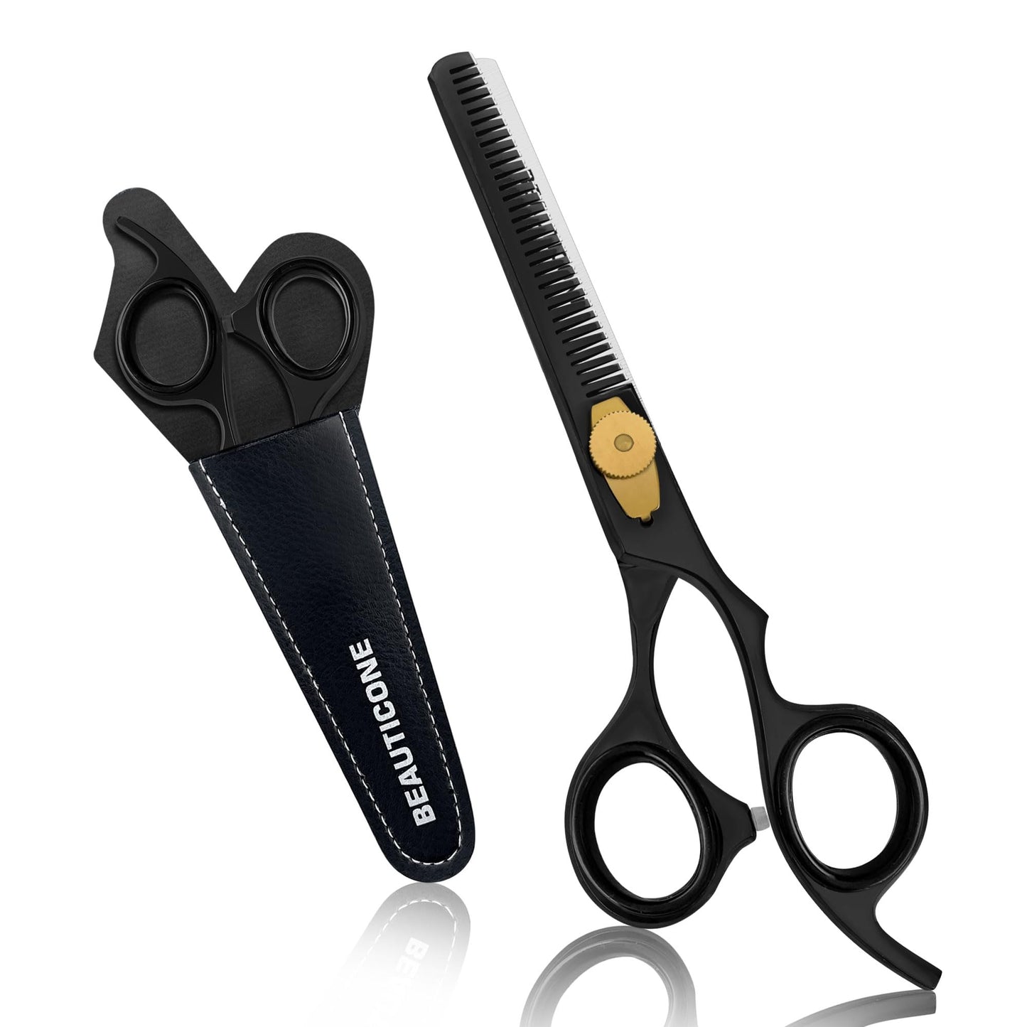 BEAUTICONE Thinning Shears for Hair Cutting, Professional Barber Hair Scissors, texturizing shears for Women/Men Trimming, Salon, Hair Layering scissor, Stainless Steel