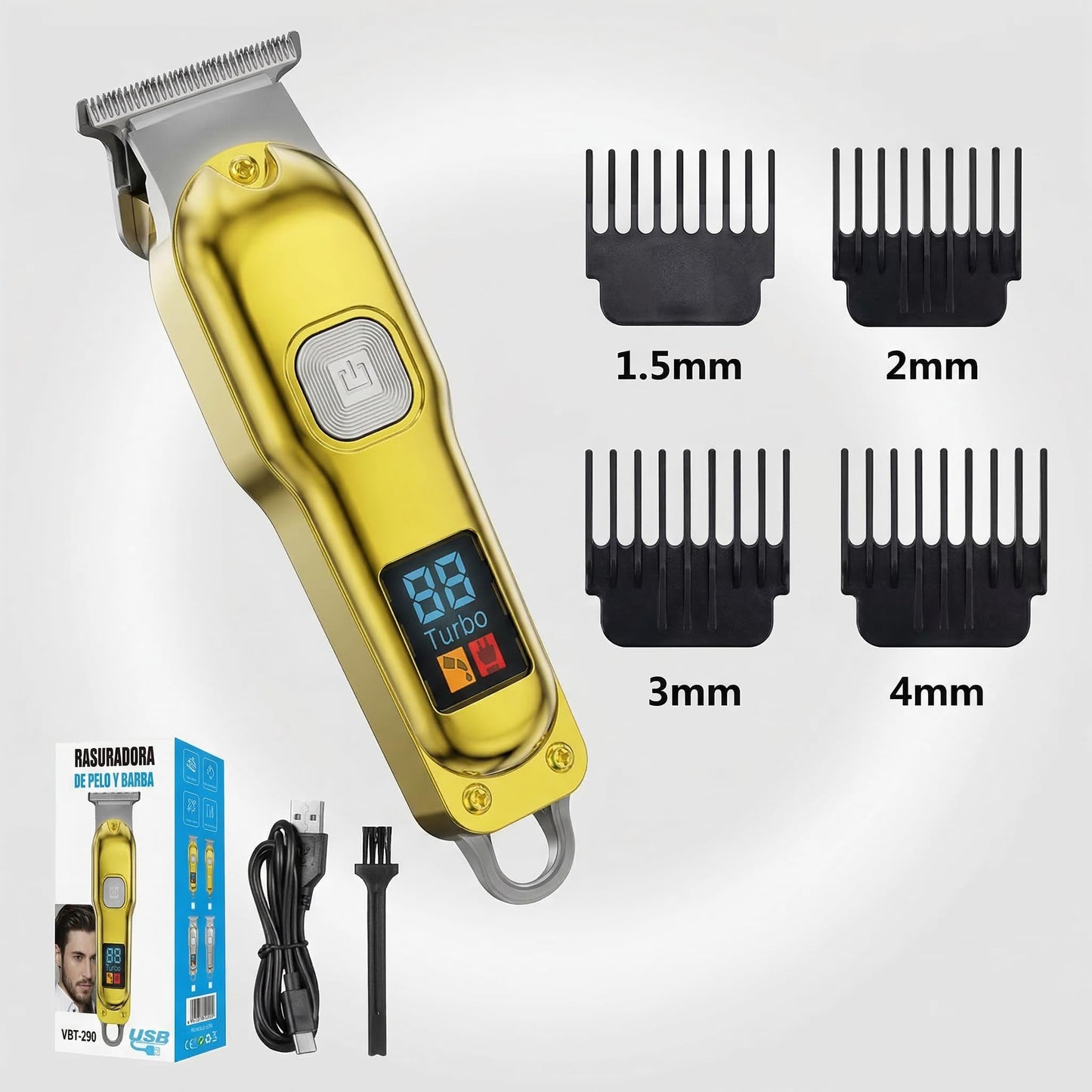 Hair Clipper for Men,Clippers for Hair Cutting Kit with LCD Display, Home Haircut Barber Grooming,Gifts for Men (Silver)
