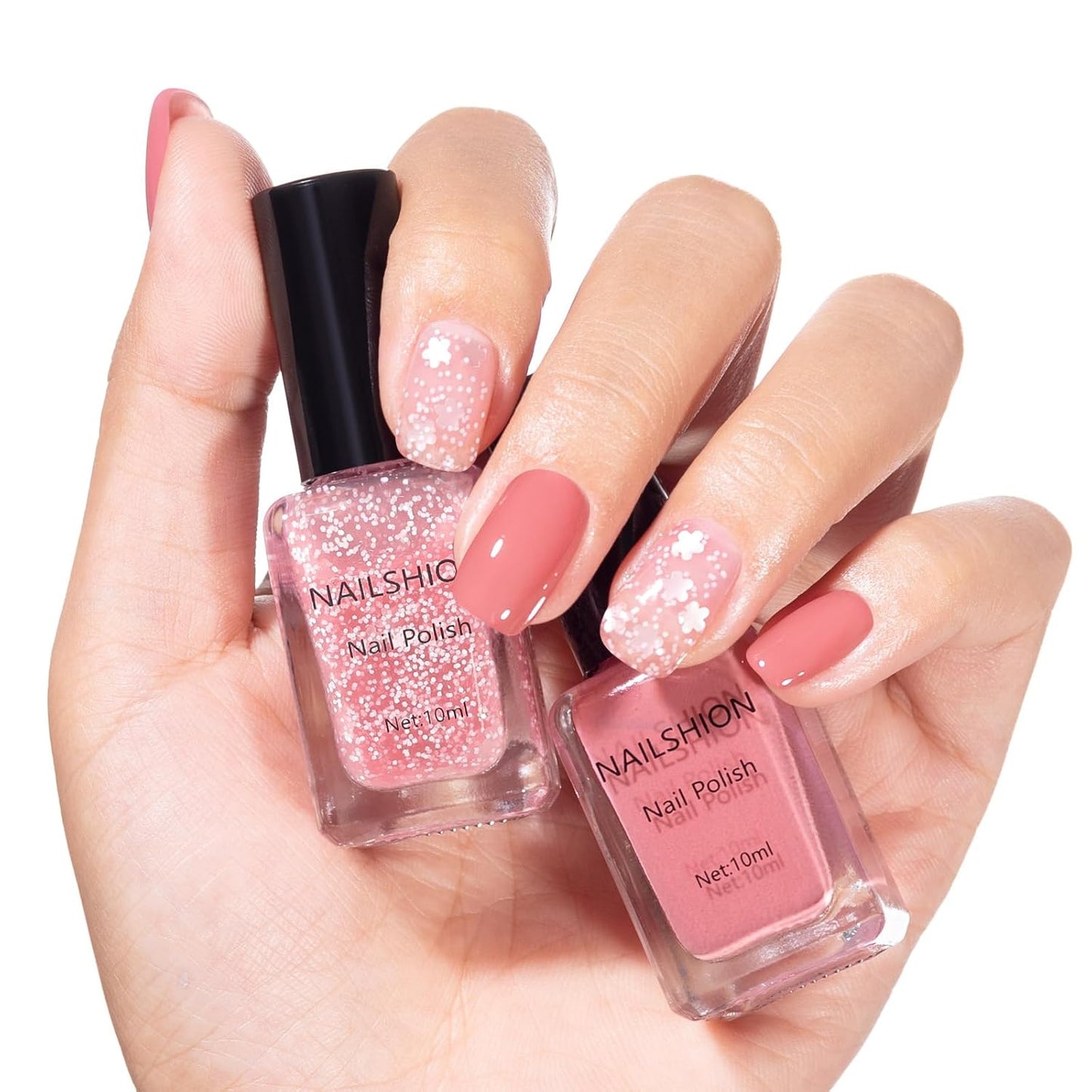 Rainbow Nail Polish Set - 10ml, 16 Colors | Air Dry, Base & Top Coat, Remover Pads for Nail Art Lovers