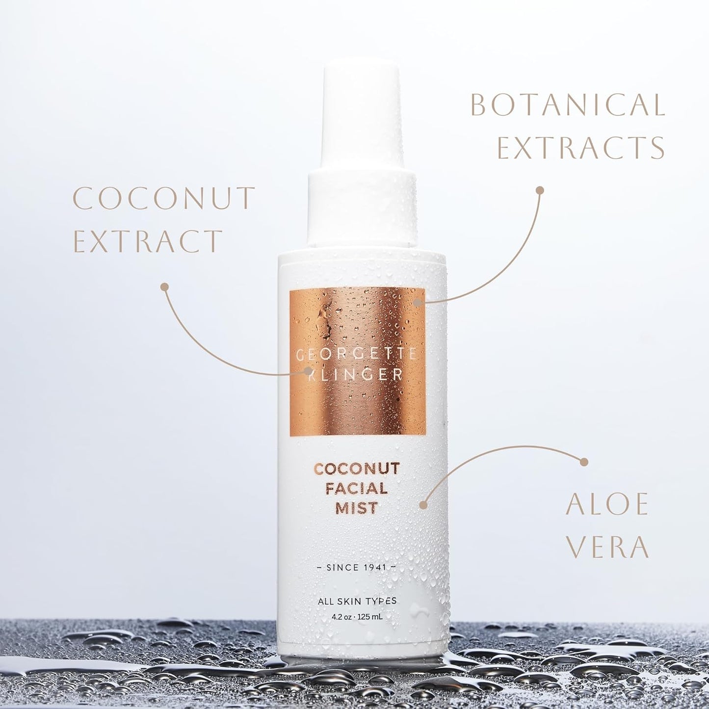 Coconut Facial Mist - Hydrating Makeup Setting Spray with Antioxidants | 4.2 oz
