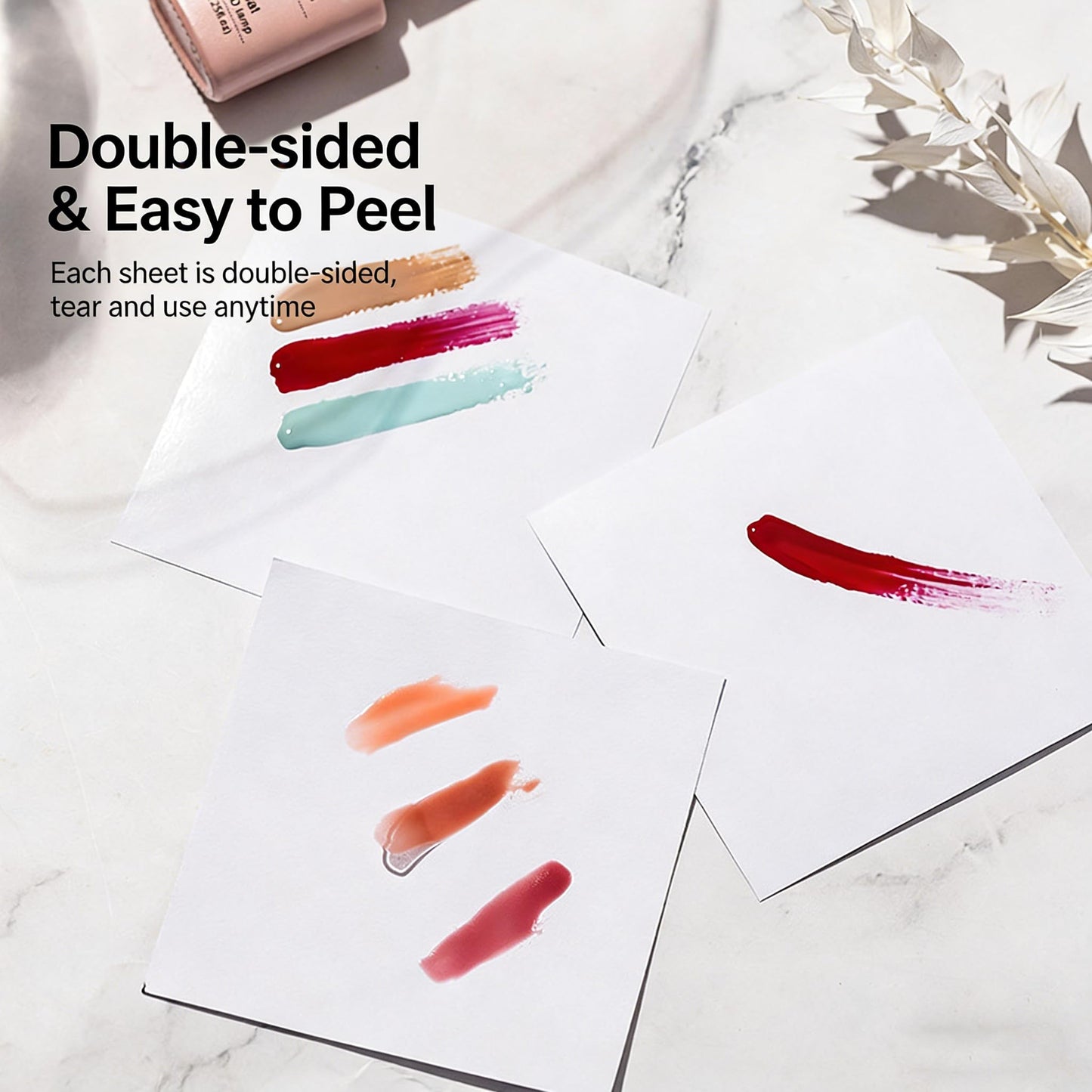 Disposable Nail Polish Palette Paper, 100 Sheets, Waterproof Nail Art Mixing Palette, Portable Gel Mixing Tool