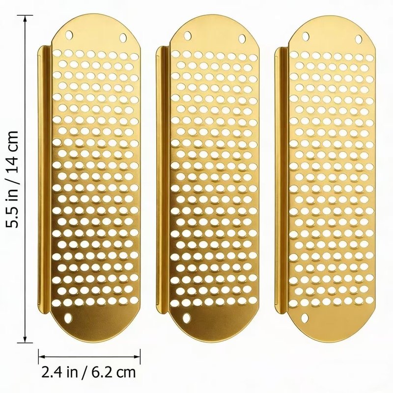 3pcs Foot File Replacement Blades, Stainless Steel File Callus Tool Corn Remover Skin Remover Foot File Tool Feet Shaver Dead Skin Convenient Foot Scraper (Gold)