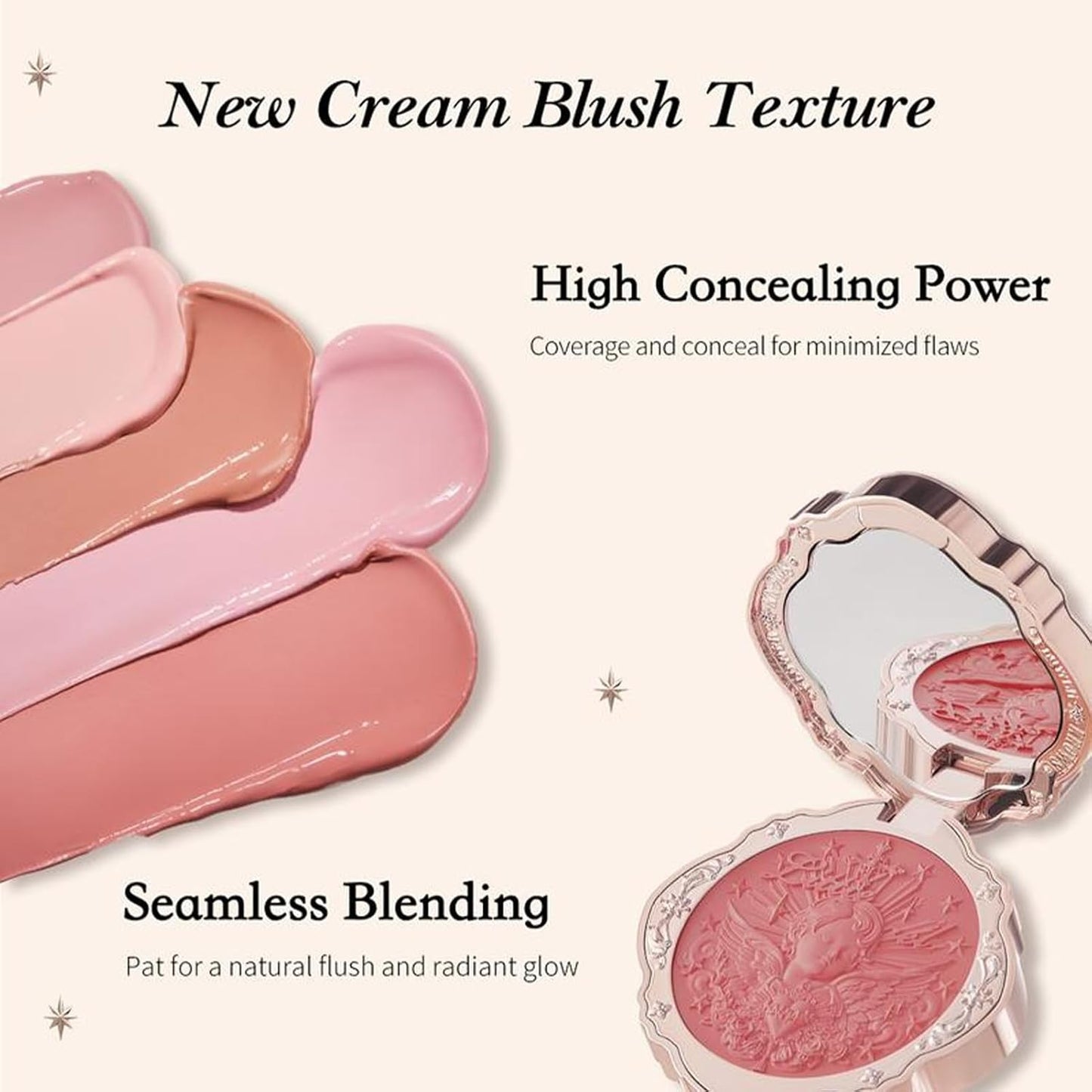 Little Angel Cream Blush & Matte Lipstick Set - Buildable, Blendable Velvety Makeup | Blush 04 Rose Ashes & Lipstick C05 Choir