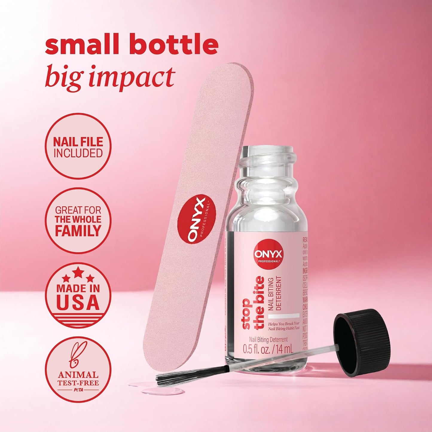 Onyx Stop the Bite Nail Biting Prevention Polish - 0.5 Fl Oz | Effective Thumb Sucking Deterrent