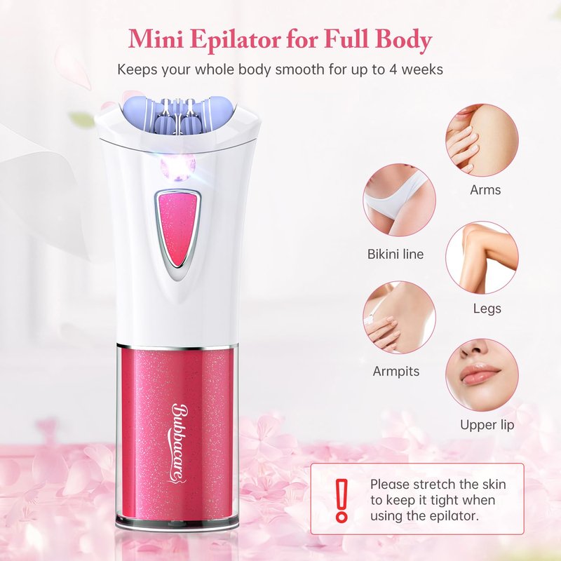 Facial Epilator for Women, Epilator for Women Smooth Glide, Hair Removal Device for Face Legs, Arms & Underarms, Painless Hair Remover