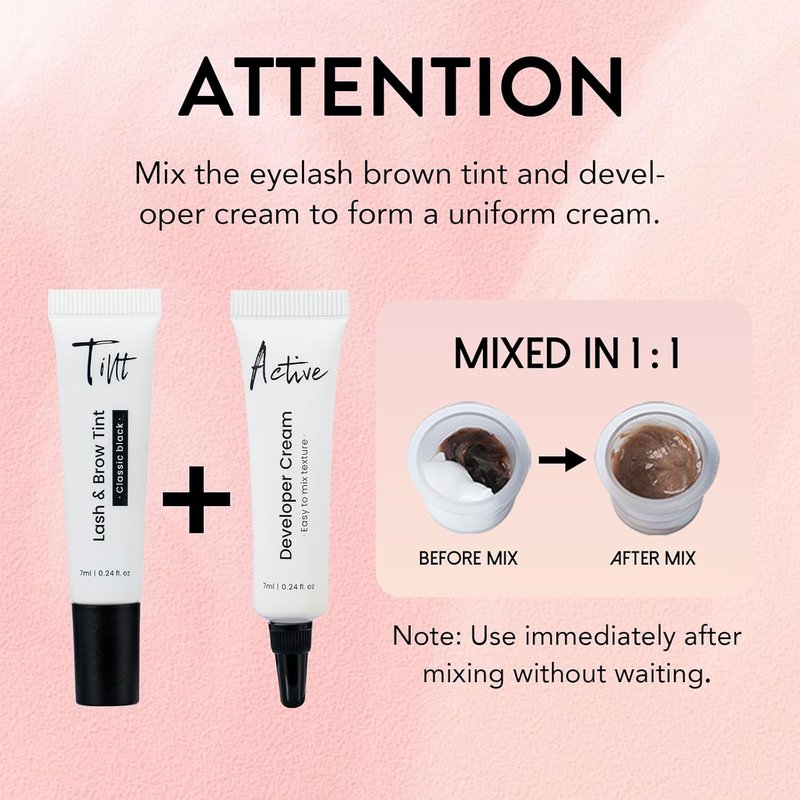 Lash Color Kit - Black Eyelash & Brow Tint Set | Long-Lasting Natural Effects, Easy to Use