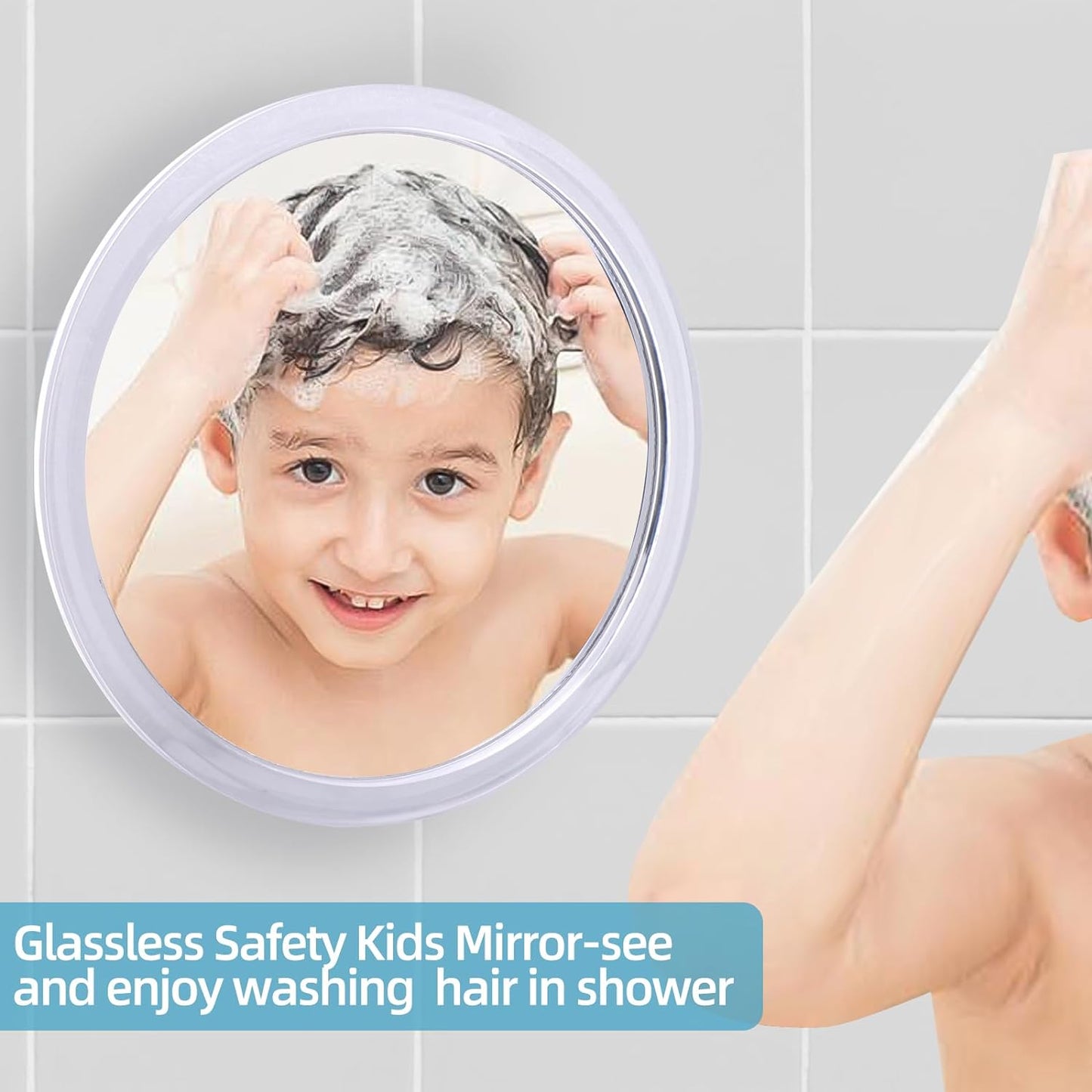Fogless Shower Mirror - Shatterproof Anti-Fog Design with 3 Suction Cups | Ideal for Shaving & Makeup