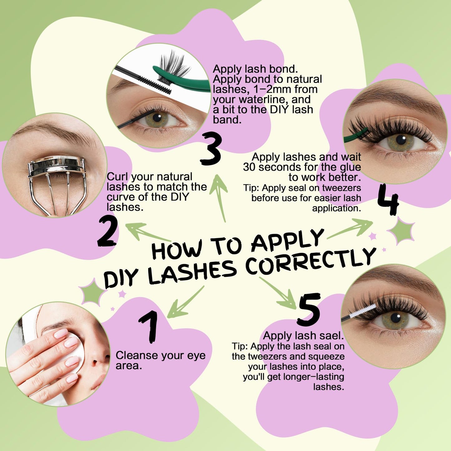 KEYYOU Angel Lash Clusters, 8-18mm Mix D Curl Wispy Eyelash Clusters for Natural Look Lash with Waterproof DIY Lash Extension at Home(Lash-Angel A03)