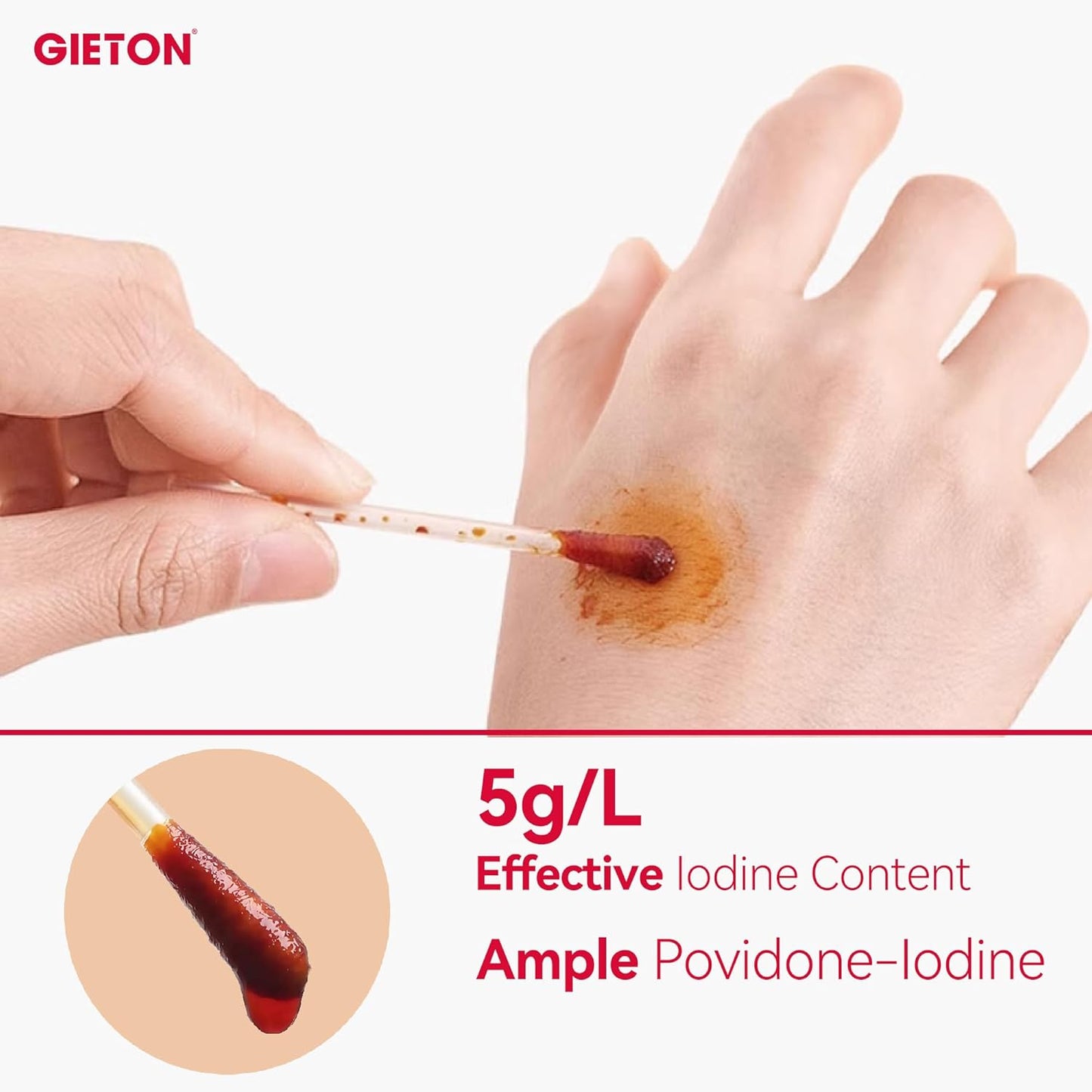 Povidone Iodine Swabs - 100-Count Disposable Cotton Swabs for Wound Care | Gentle Emergency Care for All Ages