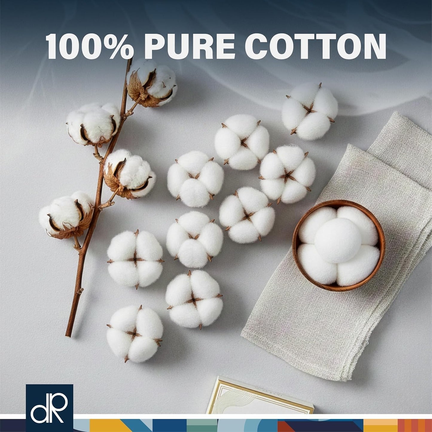 Cotton Balls - 100 Count Large Size, 100% Pure Cotton for Nail Polish & Make-Up Removal | Soft & Absorbent