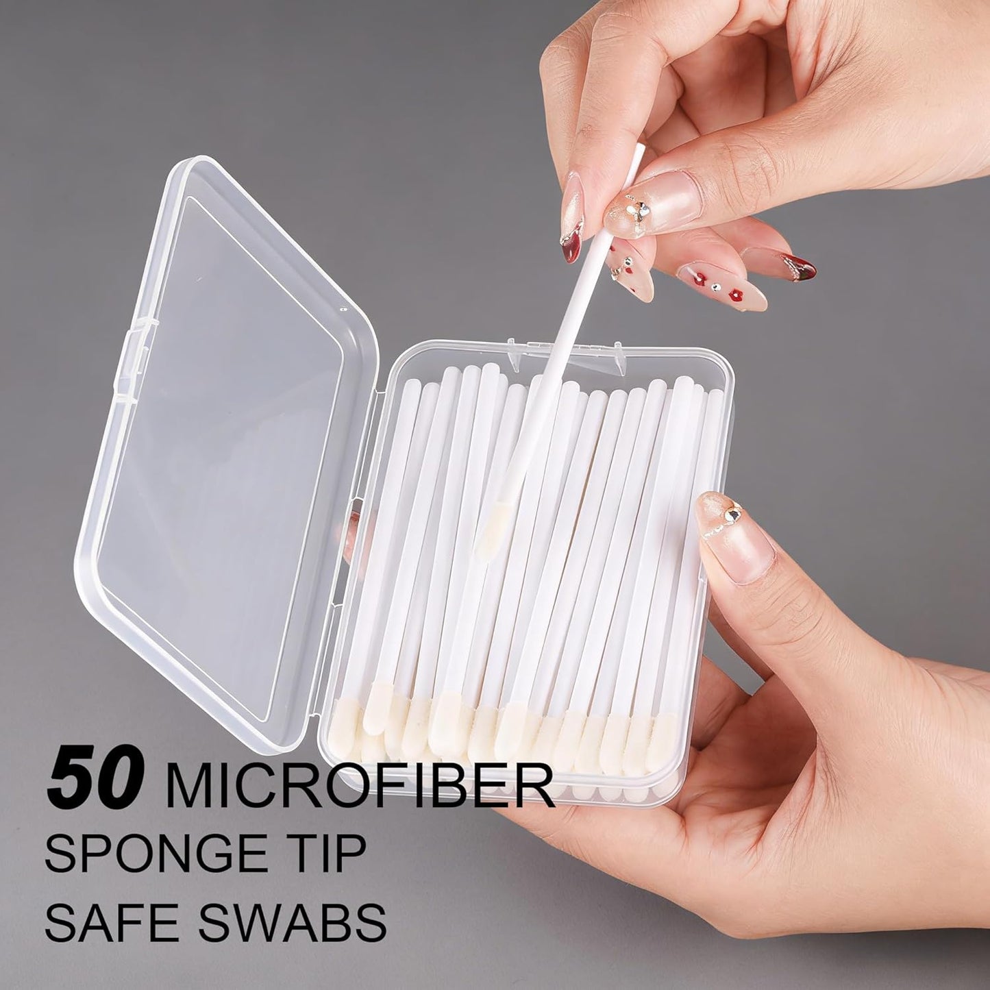 Piercing Aftercare Swabs - Lint-Free Microfiber Tips for Ear, Nose & Belly Button Piercings | 50 Count