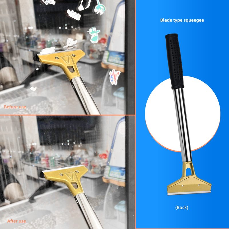 EHDIS Flat Top Grill Scraper Razor BladeGlass Scraper Tool, 4 Inch Metal Blade Kitchen Scraper for Cleaning Griddle & Flat Top Grill for Diner, Bar, Hotel, Restaurant