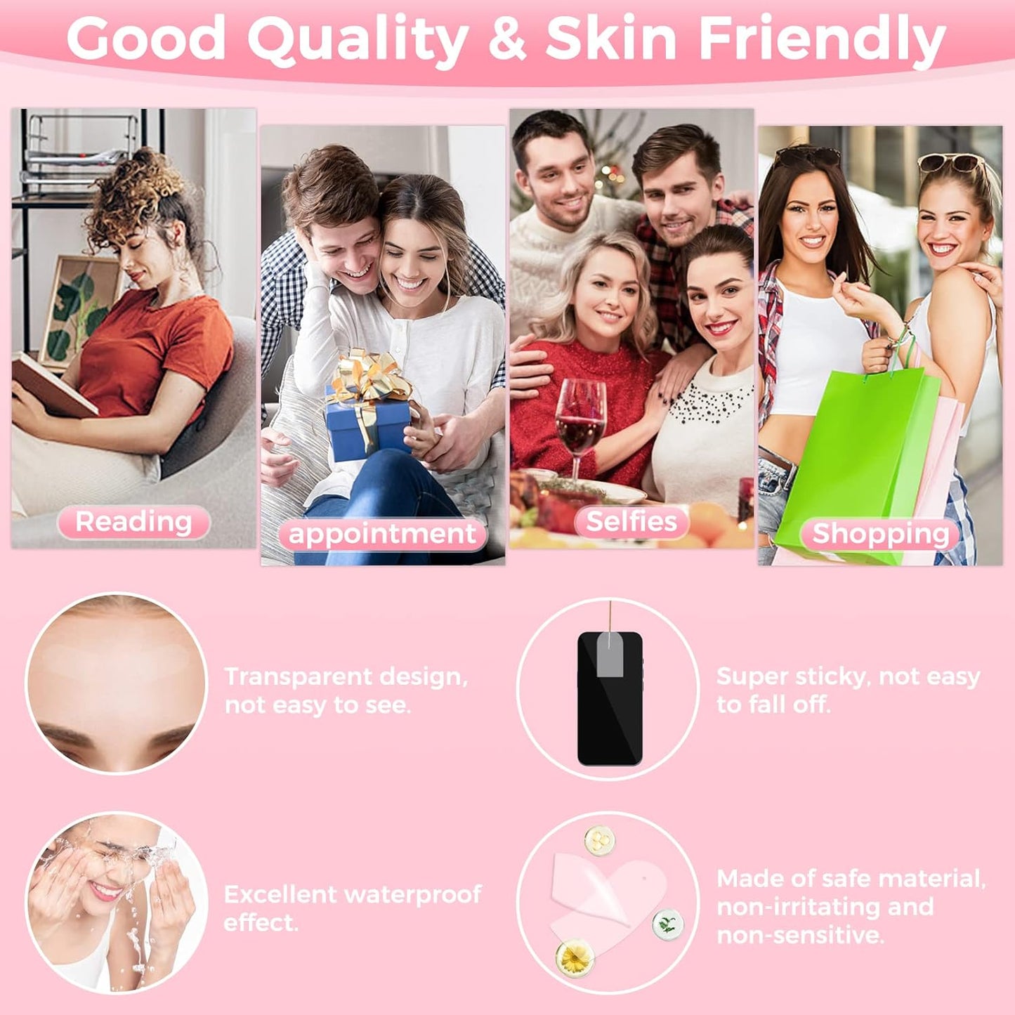 Invisible Face Lift Tape - 120Pcs Adjustable Bands for Instant Skin Tightening | Perfect for Jawline, Neck & Double Chin