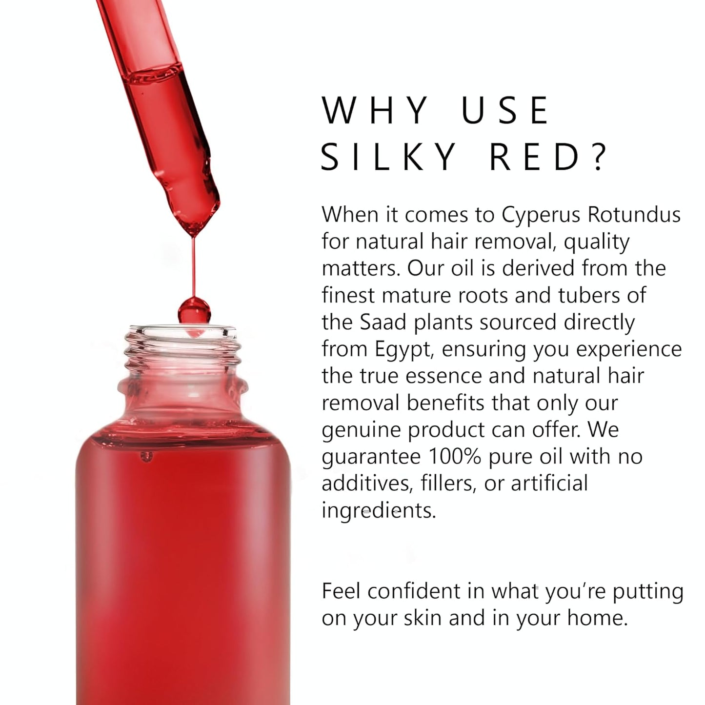 **Egyptian Cyperus Rotundus Hair Removal Oil - Pure Red Saad Concentrate | Post-Wax Skin Nourisher & Hair Growth Inhibitor**