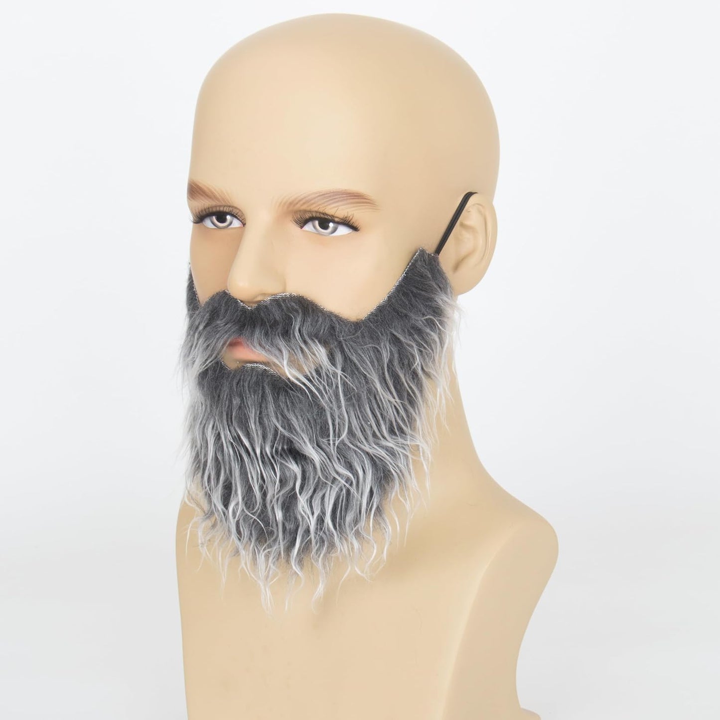 Fake Beard and Mustache for Men - Elastic Band Cosplay Facial Hair | Halloween Costume Accessory