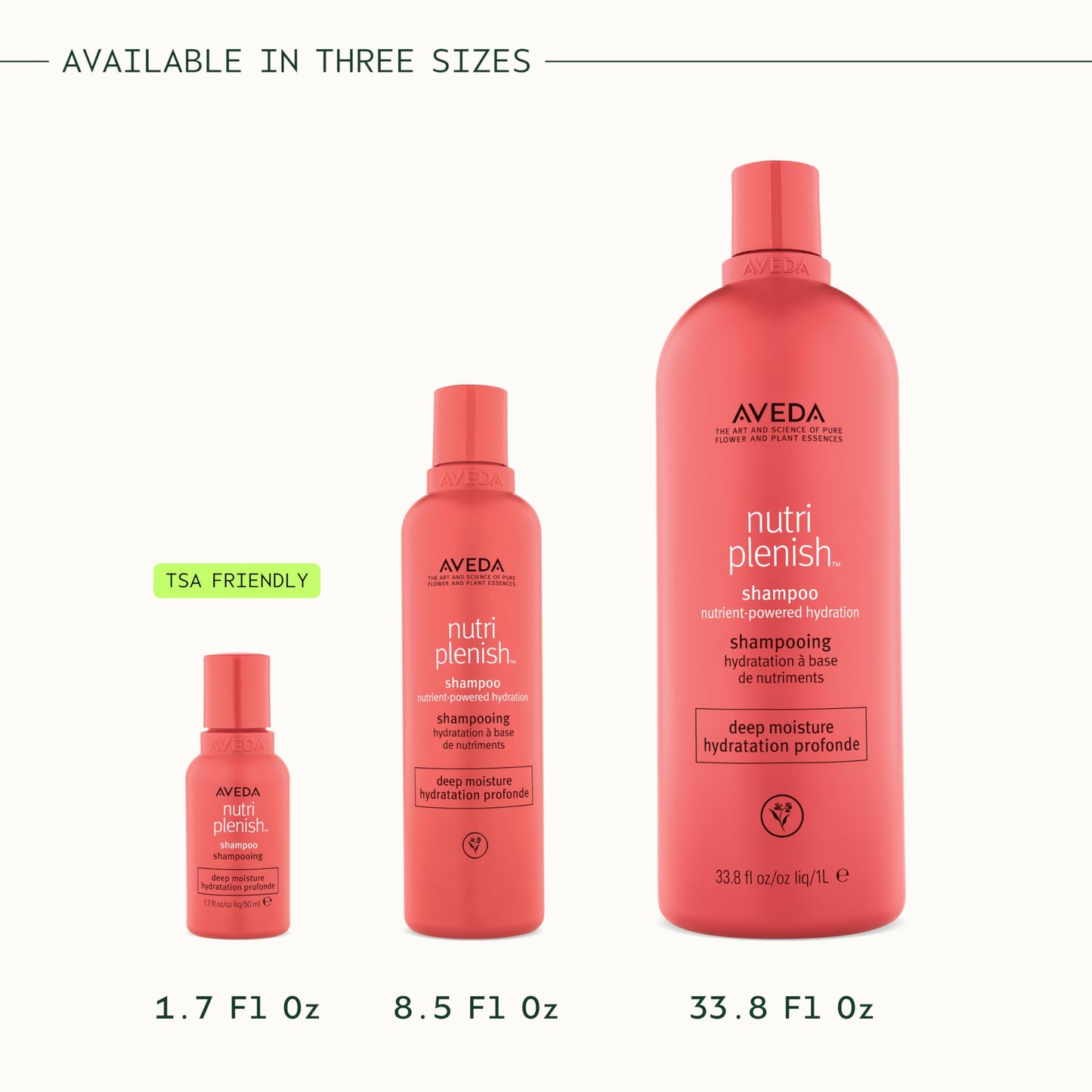 Aveda Nutriplenish Shampoo Deep Moisture | Rich Hydration for Medium to Thick Dry Hair | Organic Pomegranate Oil, Coconut Oil, Mango Butter | 93% Naturally Derived*, 33.8 Fl Oz