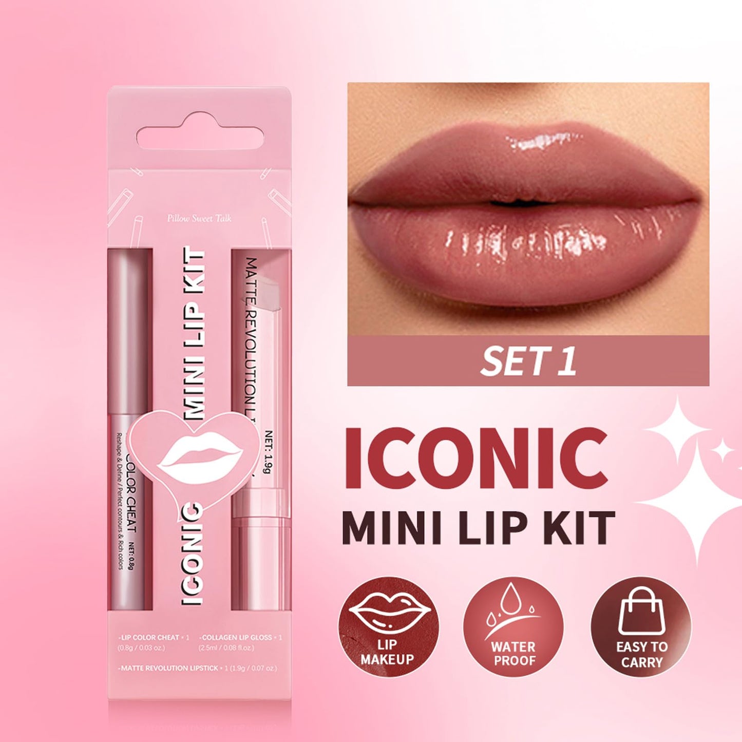 Bekoeen 3PCS Matte Liquid Lipstick Long Lasting Tinted Lip Balm & Lip Liner Set, Hydrating Lip Stain Non-Sticky, Lip Gloss for Women, Waterproof Lipstick Makeup