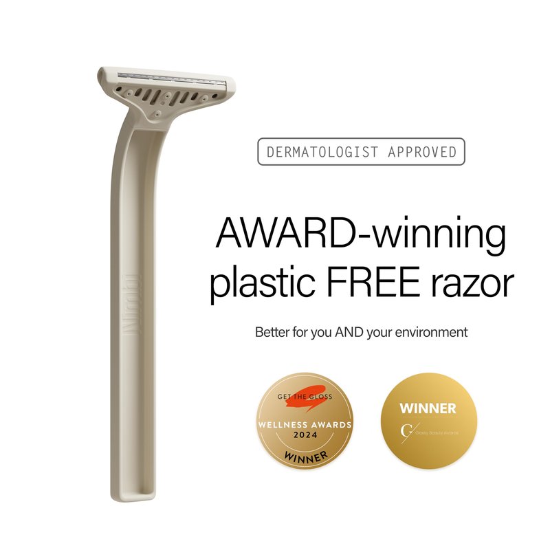 Nimbi Supply Razors, Plastic-Free Disposable Razors, Pack of 4, Face and Body, for Women and Men
