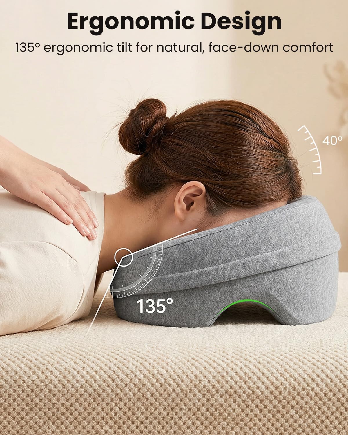 Face Down Pillows for Massage Tables - Stomach Sleeping & BBL Recovery Support | Comfortable Headrest Pillow