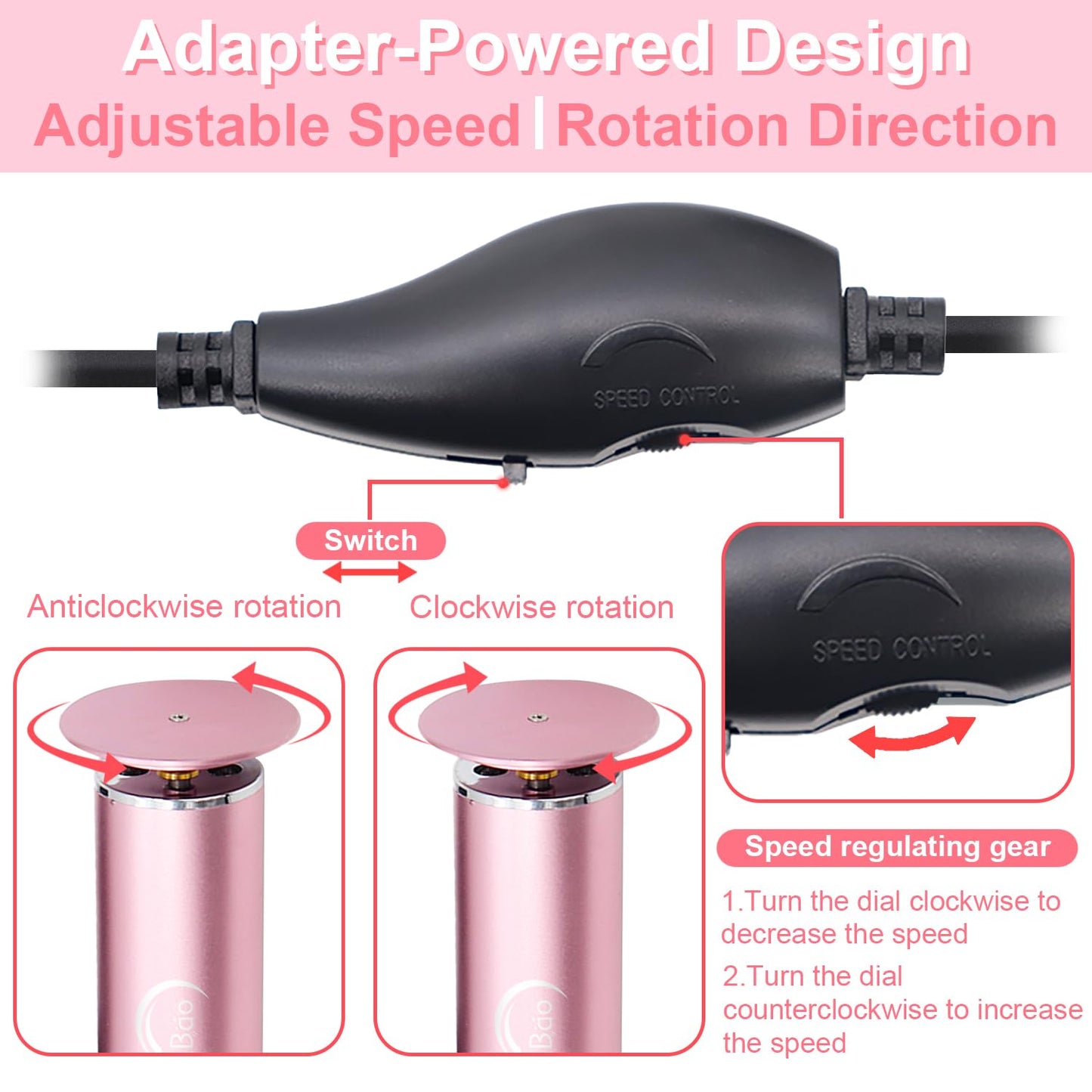 HayZBao FSA&HSA Electric Foot Callus Remover - Callus Remover for Feet,Professional Pedicure Tool for Dead Skin,Electric Foot File with 60 Pcs Sandpaper Discs - Pink