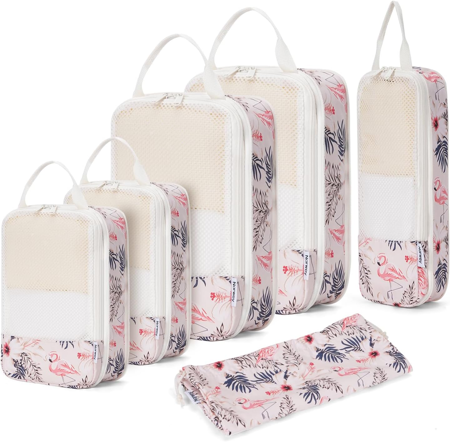 Compression Packing Cubes Set - Durable Travel Organizers for Men & Women | 6-Piece Luggage Storage Solution