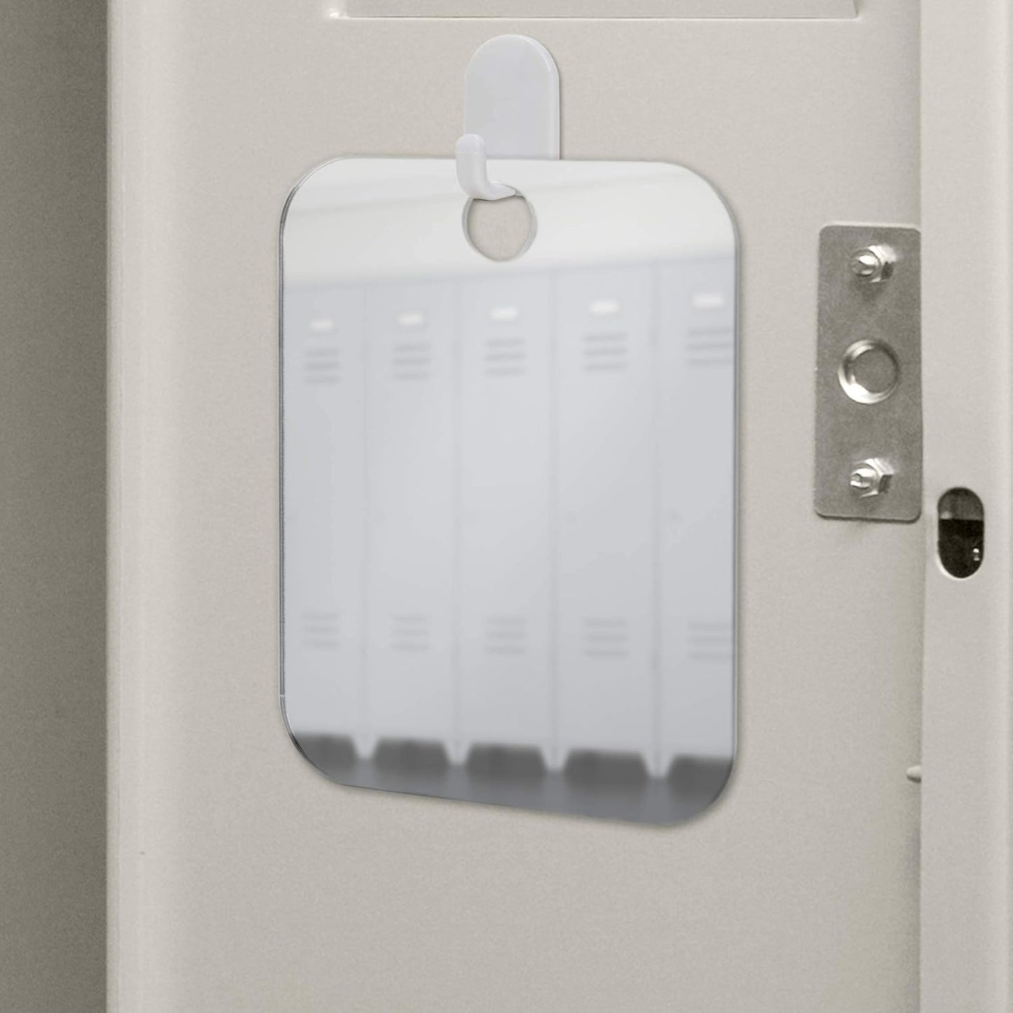 Shave Well Locker Mirror - Full-Face Travel-Friendly Hanging Mirror | Handheld Option & Removable Adhesive Hook