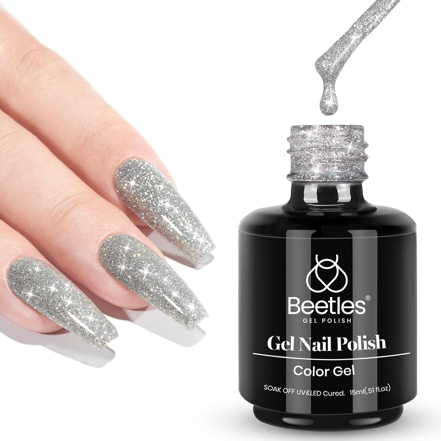 Beetles Mauve Gel Nail Polish - Dusty Rose Pink Purple UV Soak Off | 15ml Long Lasting Glossy Finish for Salon & Home