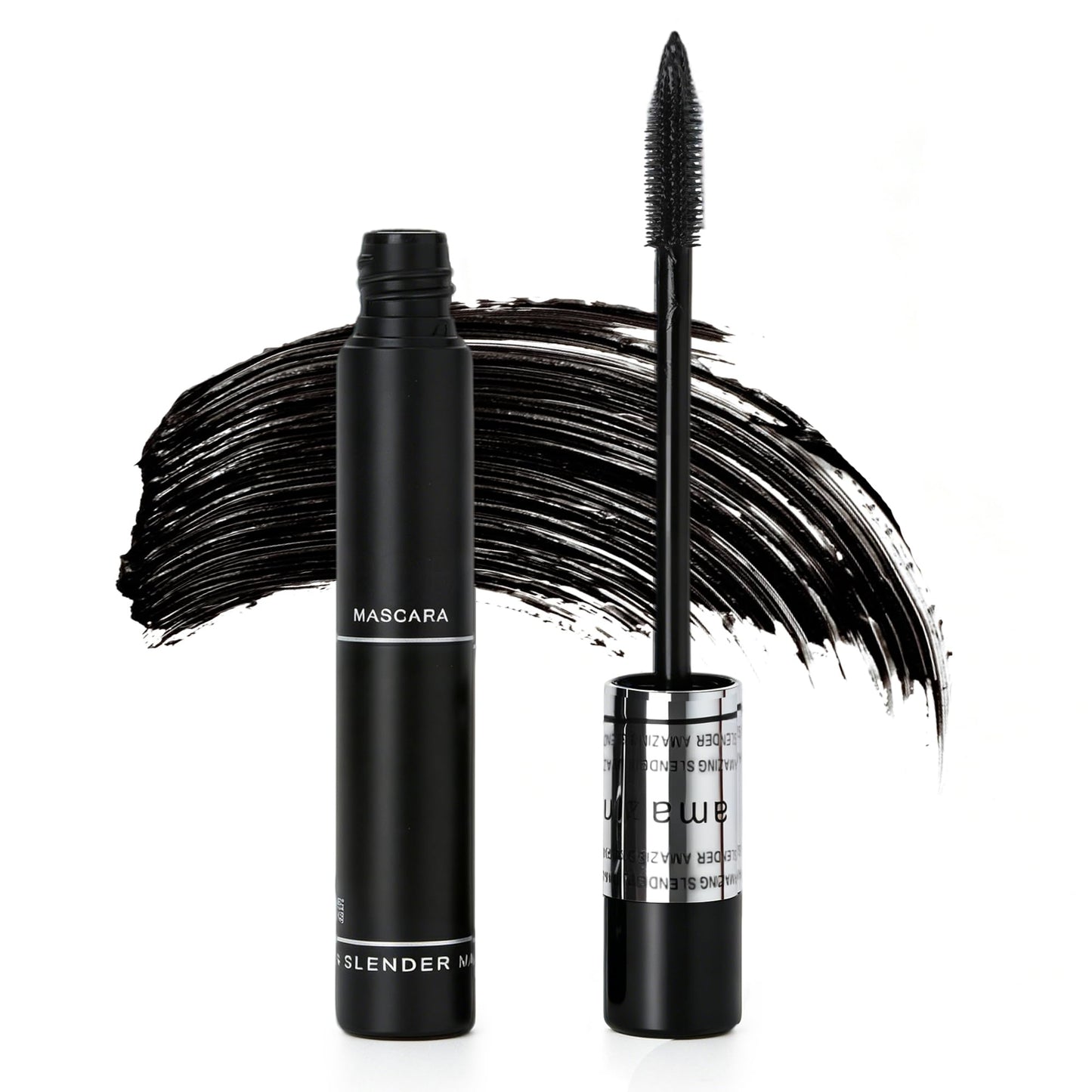 Mascara Volume and Length, Black Tubing Mascara No Smudging Clumpings for Sensitive Eyes, Volumizing, Lengthening, Curling, Multiplying for Fake Lashes Makeup, Vegan, Cruelty Free, 0.28 Fl Oz