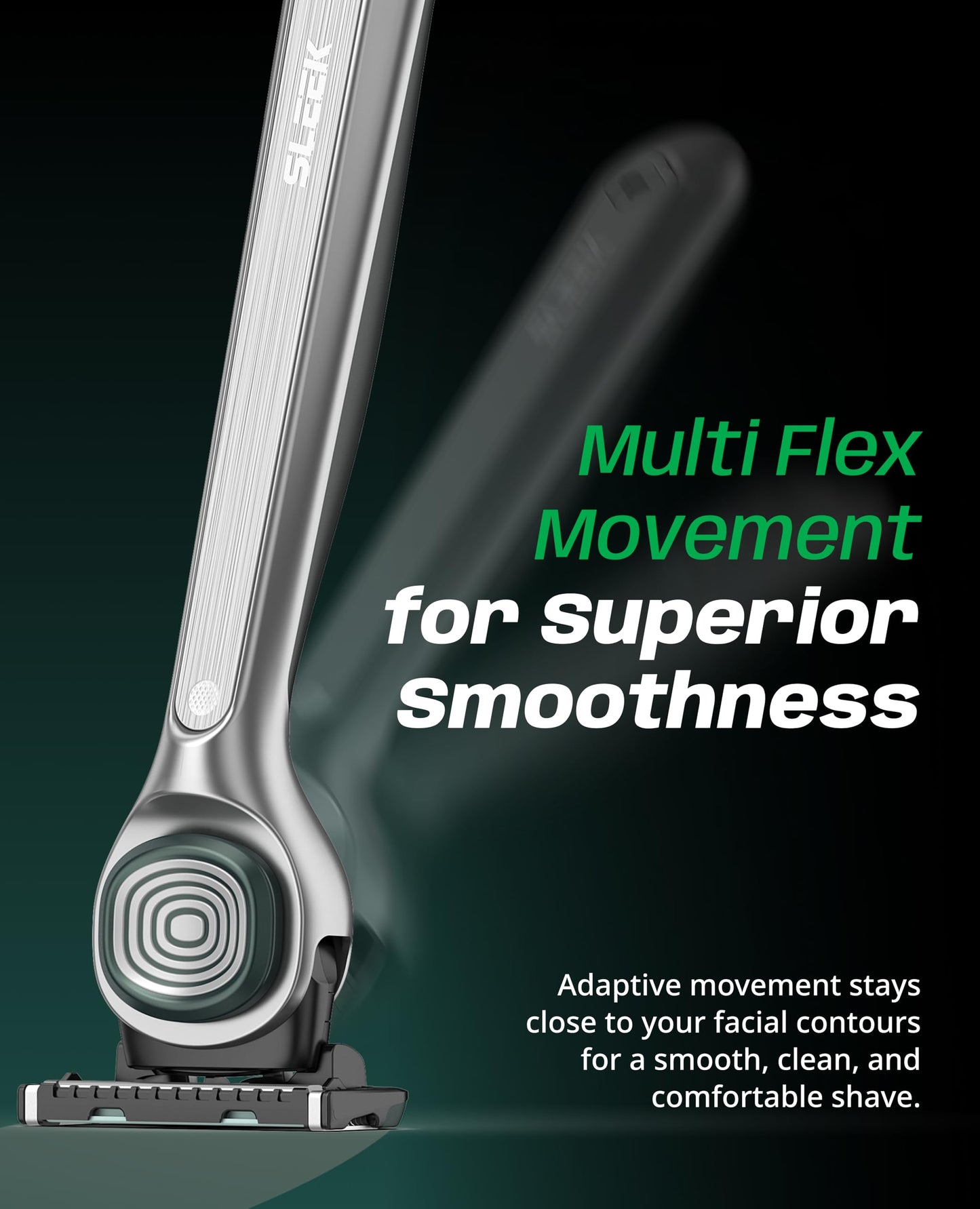 DORCO SLEEK - Six Blade Razor System with Multi-Flex technology Refill Set, Precision Shaving Razor Replacement Cartridge (12 pack)