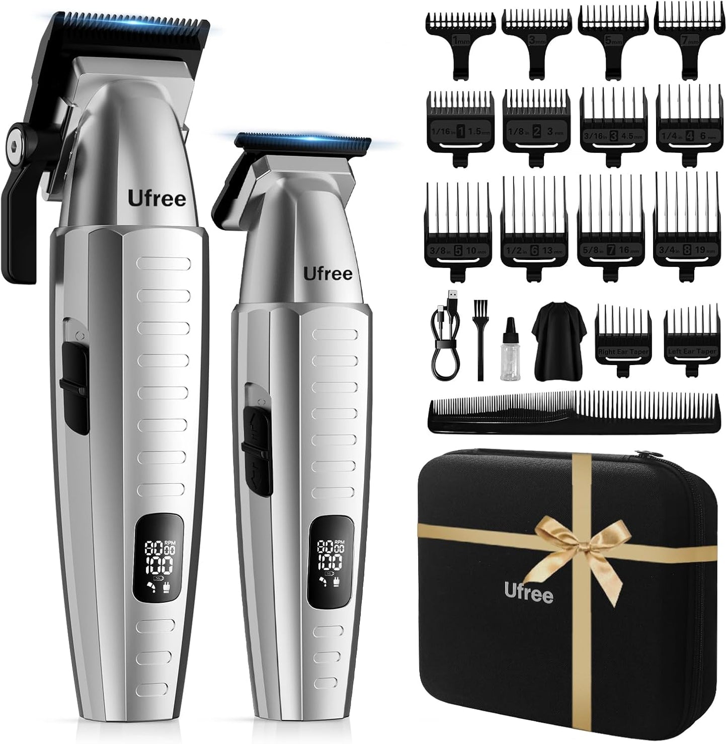 Ufree Hair Clippers for Men - Cordless Grooming Kit with Trimmers | Perfect Gift Set
