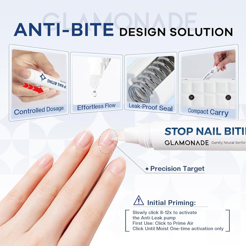 Glamonade Nail Biting Prevention for Kids - Bitter Taste Habit Correction Formula | Non-Toxic & Invisible Matte Finish