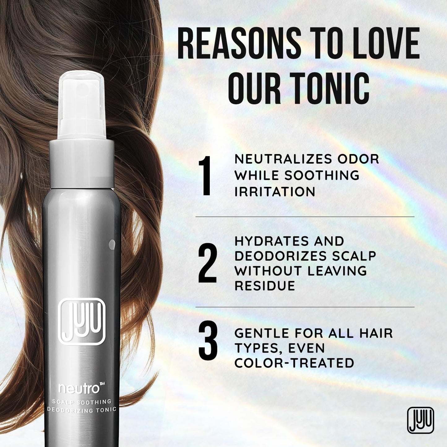Neutro Soothing Scalp and Hair Deodorizing Tonic Spray 4 Fl Oz, Scalp Odor After Workout Hair Refresher for Women & Men, Odor Neutralizer Spray, Essential Oil Based Fragrance - Peppermint & Rosemary