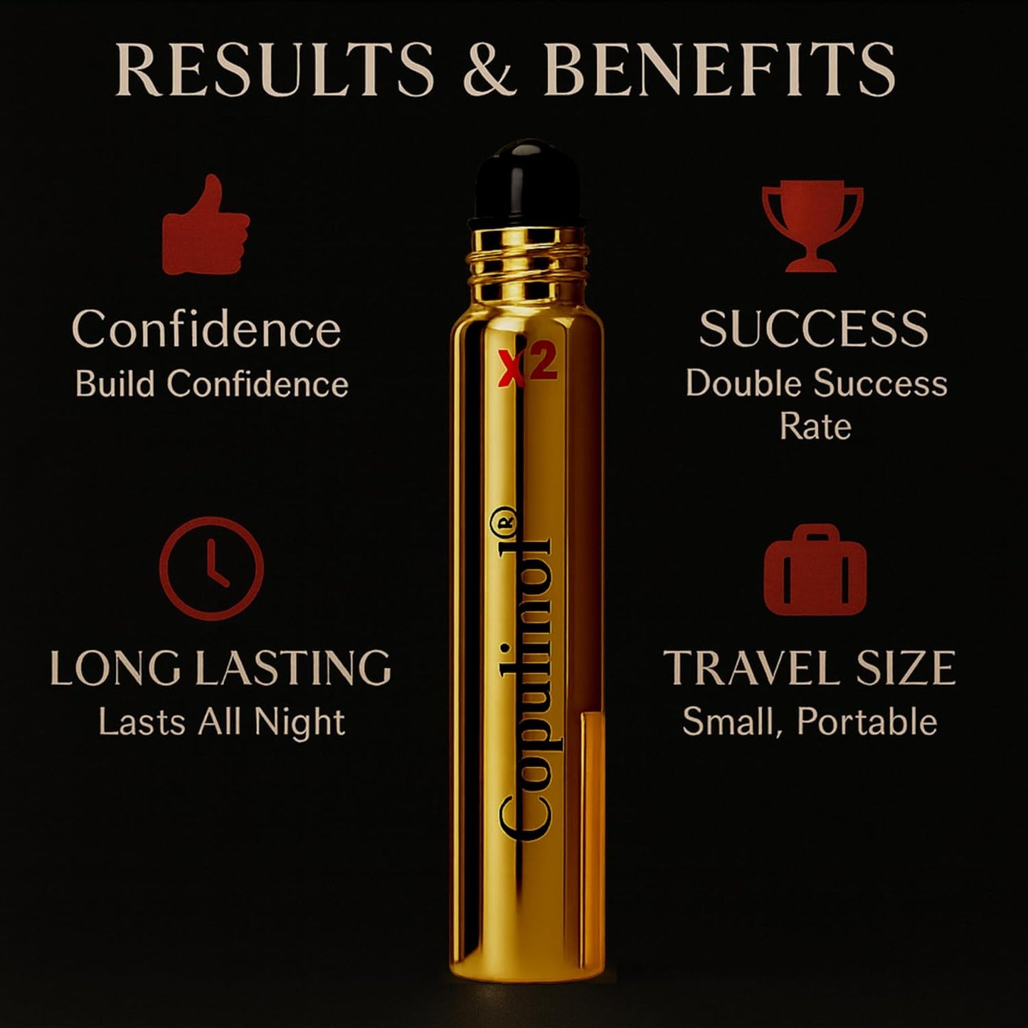 Pheromone Perfume for Women - Long-Lasting Copulinol Roll-On | 0.27 Fl Oz Concentrated Formula for Daily Wear