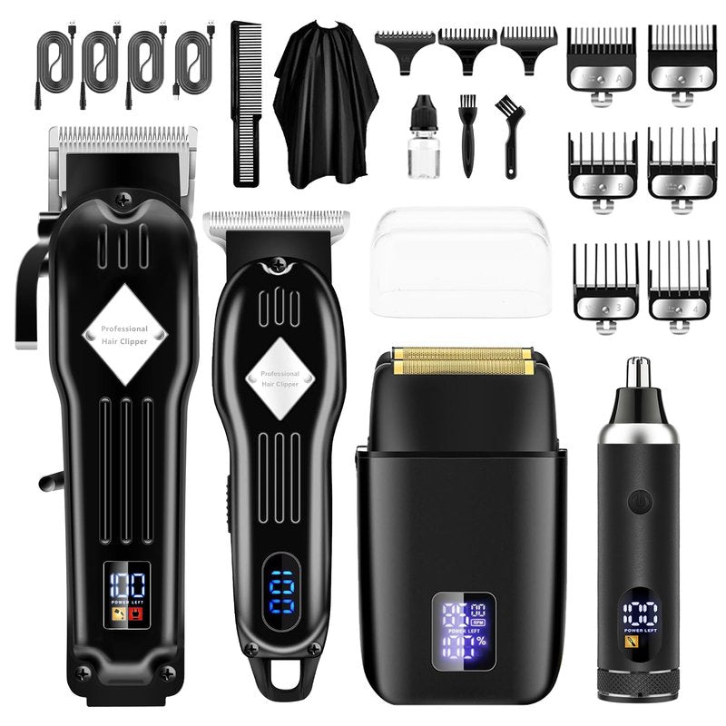 SUNNOW Hair Clippers for Men, Beard Trimmer & Hair Trimmer & Electric Foil Shavers Razor Kit, Hair Cut Machines Men's Beard Grooming Kit for Home, Barber(Black)