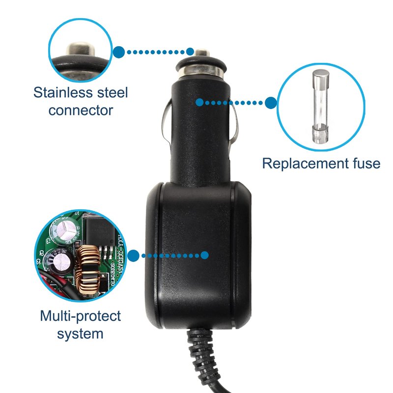 HQRP Car Charger DC Adapter Power Cord Compatible with Philips Norelco RQ1160, RQ1160CC, RQ1150, HQ560, HQ568, HQ586, HQ9171, HQ9190, PT730, PT860, PT870 Razor/Shaver