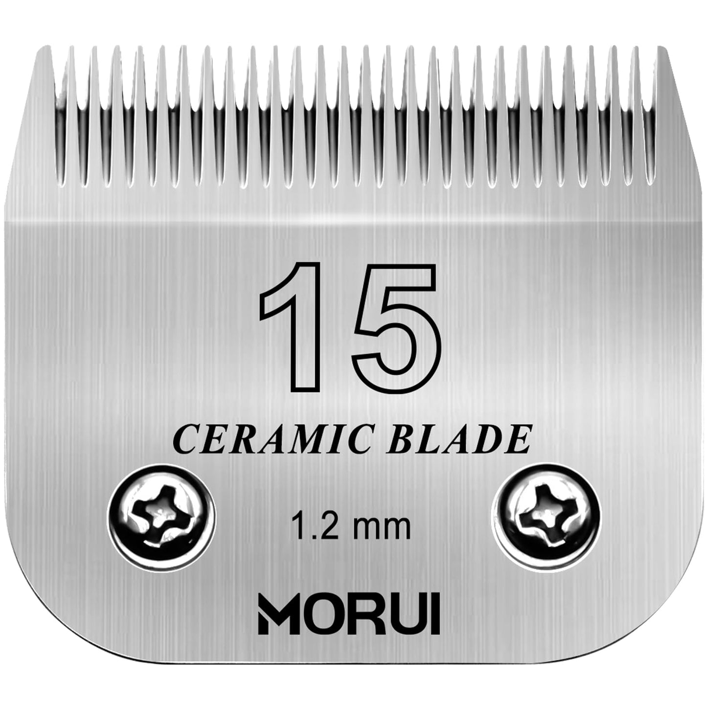 morui Pet Dog Grooming Clipper Replacement Blade，Detachable Ceramic Blade，Compatible with Most Andis,Oster A5 Wahl KM Series Clippers Size 15 Cut Length 3/64"(1.2mm)