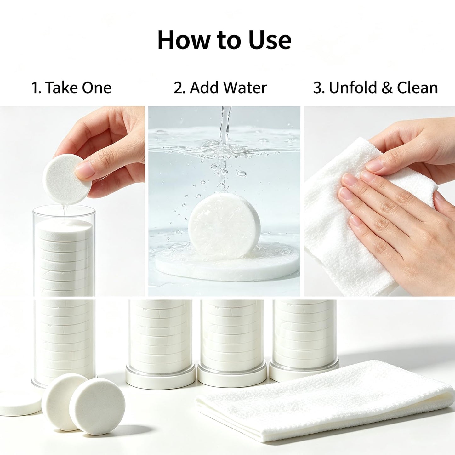 Disposable Face Towel hot face Towel,Wet Wipes AK-SHIP Towels Suitable for Towel Warmers for Your Face,Can be Used in Towel dispensers or manually Soaked in Water.(60 pcs Soft Towels)
