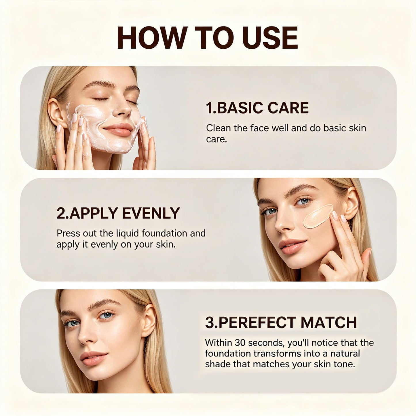 Luxury Color Changing Foundation, Hydrating Foundation for Mature Skin
