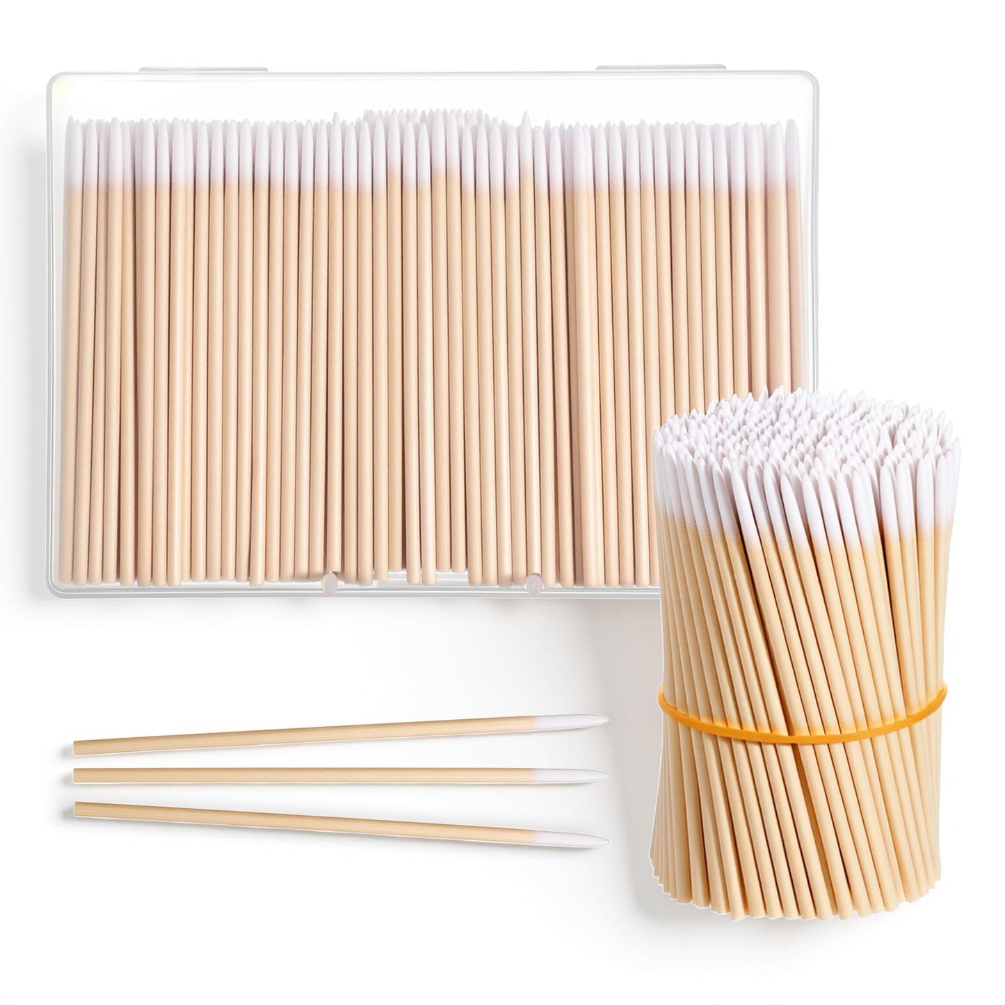 Hadnves 400 Pcs Precision Cleaning Swab Pointed Cotton Swabs Microblading Pointed Swabs with Wooden Sticks for Makeup Cleaning Nail Polish Eyebrow Craft Pet Care Cleaning Electronics